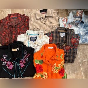 Rodeo Western shirt lot